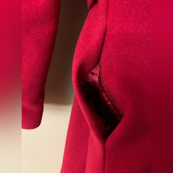 Rothschild Girls Red Wool Trench Coat Jacket Size 16 - GORGEOUS - Picture 10 of 12